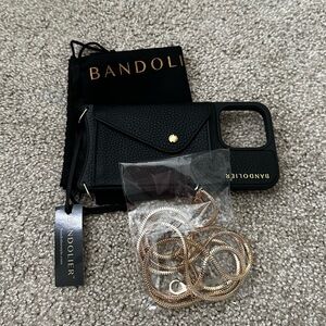 Bandolier Black Case with Gold Chain
